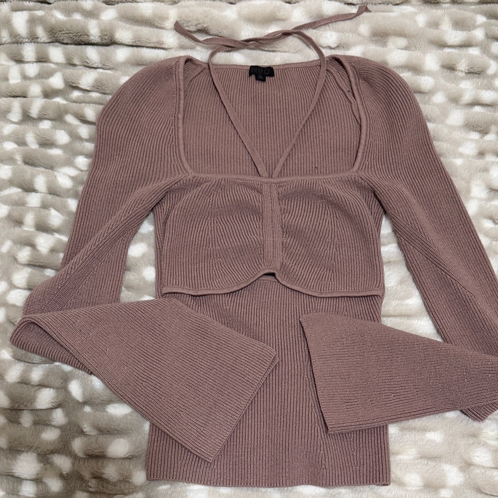 NBD Dusty Pink Knit Sweater
